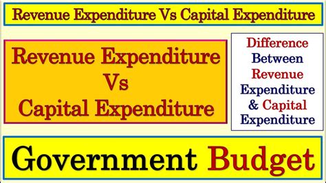 Difference Between Revenue Expenditure And Capital Expenditure Revenue Capital Expenditure