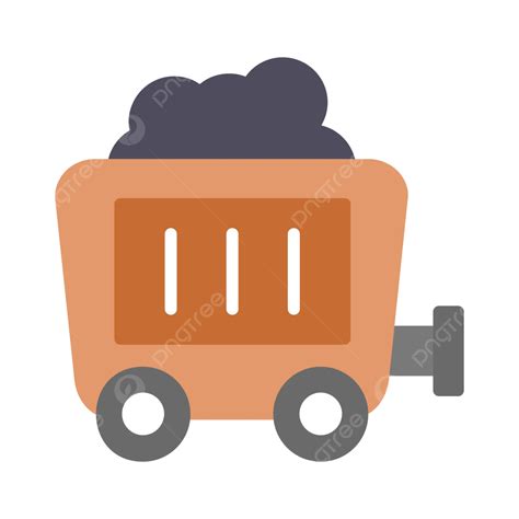 Mining Cart Flat Icon Vector Cart Extraction Material PNG And Vector