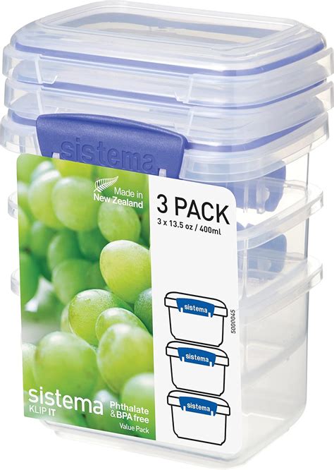 Amazonsistema Klip It Collection Rectangle Food Storage Containers