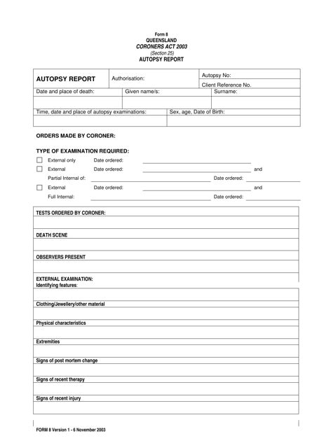 Autopsy Report Templates Pdf Download Fill And Print For Free