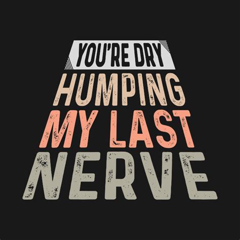 Youre Dry Humping My Last Nerve Funny Retro Vintage Offensive T