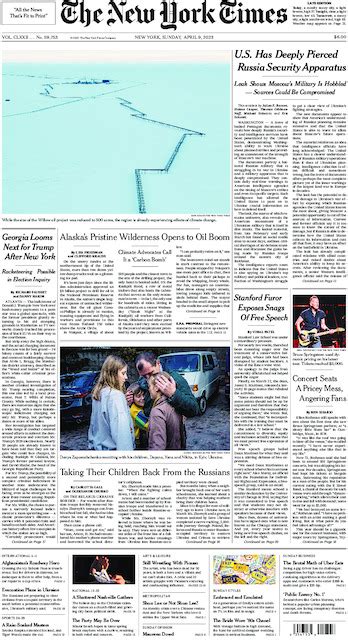 The New York Times In Print For Sunday April 9 2023 The New York Times