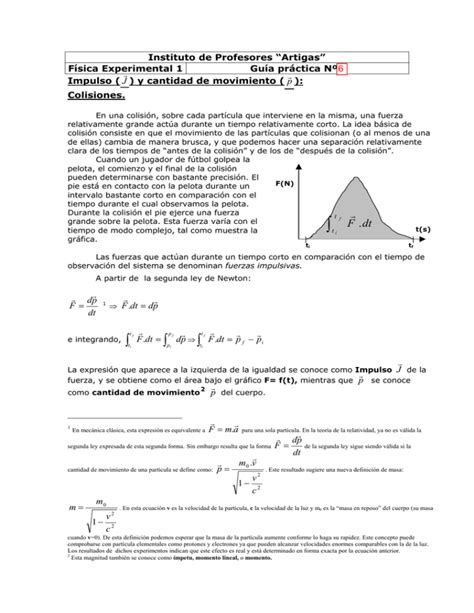 Impulso Y Cantidad De Movimiento