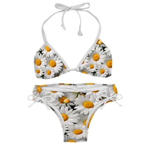 Daisy Detachable Sponge Adjustable Strap Bikini Set Two Pack Ideal