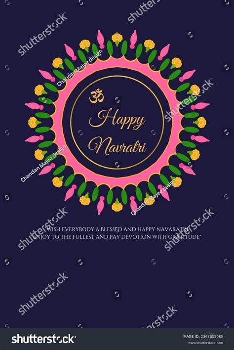 Happy Navratri 2023 Poster Colour Full Stock Illustration 2363605085 ...