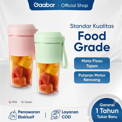 Jual Gaabor Blender Portable Mini Jus Blender Ml Rechargeable