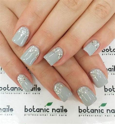 35 Gray Nail Art Designs Art And Design Grey Gel Nails Grey Nail