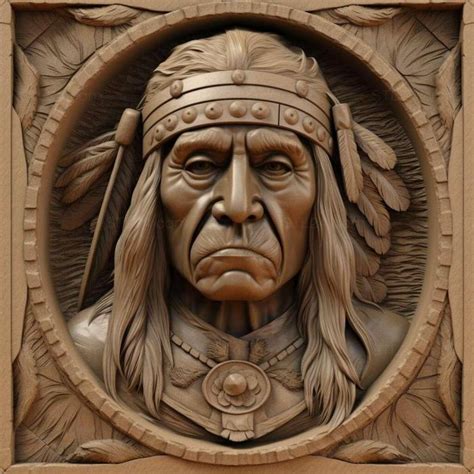 Characters Native American Hero D Stl Model For Cnc