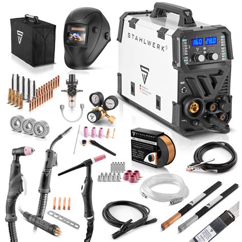 STAHLWERK Kombi Schweißgerät CTM-416 PULS 6-in-1 160 A CUT WIG MIG MAG ...