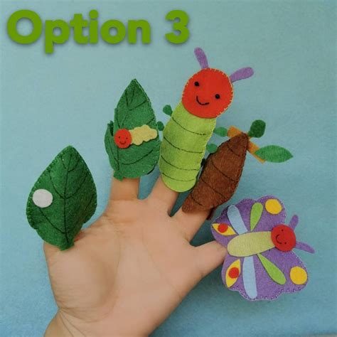 The Very Hungry Caterpillar Felt Food Set Finger Puppet Felt Etsy Canada