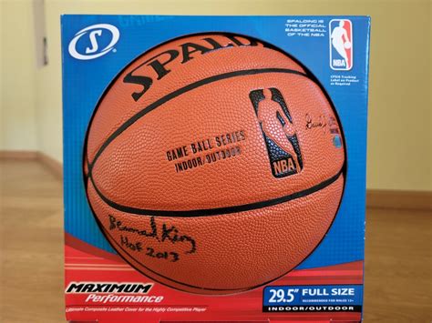 Bernard King Autographed Basketball W Hof Inscription Ebay