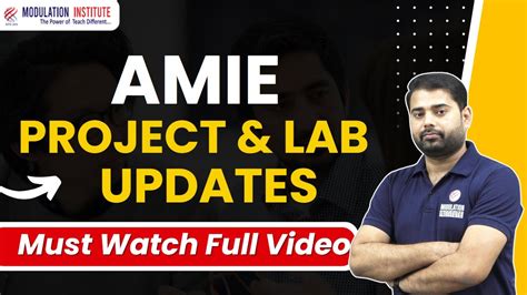 AMIE PROJECTS AND LAB UPDATES AMIE IEI MODULATION YouTube