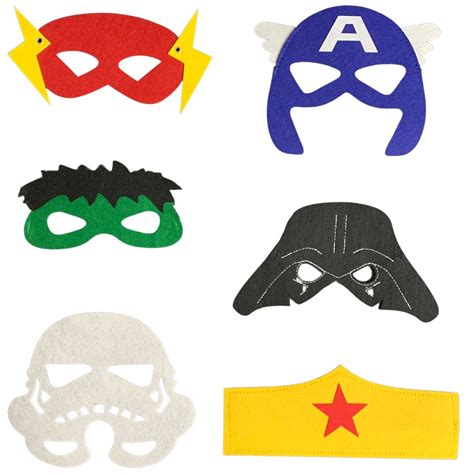 Felt Superhero Kids Party Masks – Party Pack of 6 Boys and Girls | Shop ...