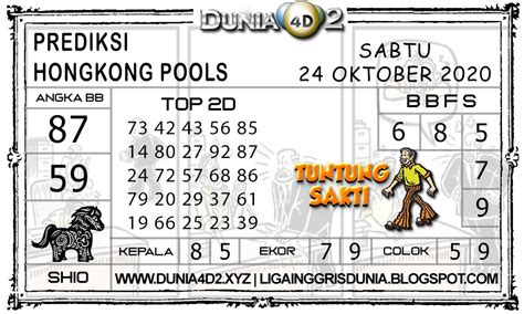 Prediksi Togel HONGKONG DUNIA4D2 24 OKTOBER 2020