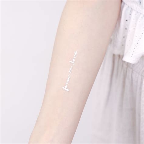 Surprise Tattoos 文字 鑽石銀刺青紋身貼紙 Forever Love 手寫字 蝦皮購物