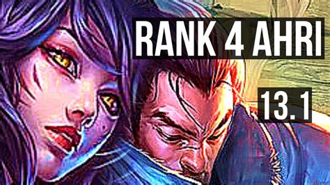 AHRI Vs YASUO MID Rank 4 Ahri 6 0 3 Quadra Rank 10 Dominating