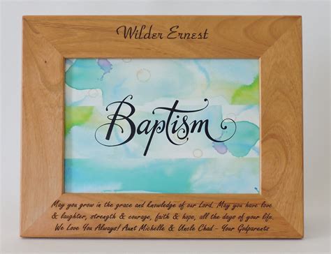 Baptism Frame-gift From Godparents Personallized Baptism Photo Frame ...