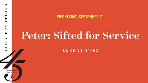 Peter Sifted For Service Daily Devotional Youtube