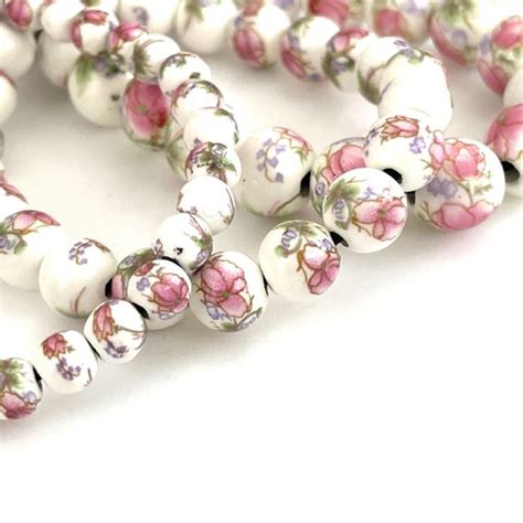 50 Pcs Sunflower Porcelain Beads For Jewelry Making 6mm 8mm Etsy