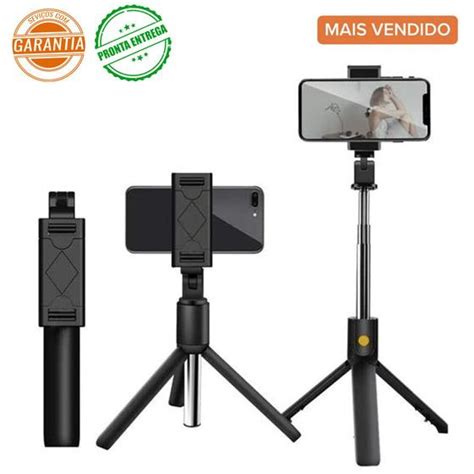 Tripé bastão selfie 3 em 1 Suporte profissional multi funcional