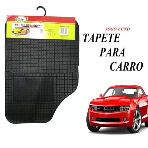 Jogo Tapete De Carro Borracha Facil De Limpar Unidades Kit Emb