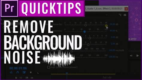 How To Remove Background Noise In Premiere Pro Quicktips Youtube