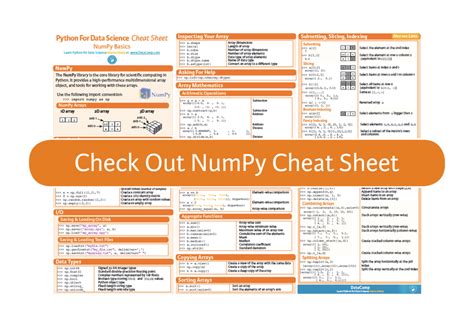 NumPy Cheat Sheet: Data Analysis in Python | by Karlijn Willems ...