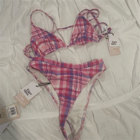 Tiger Mist Swim Tiger Mist Purple Pink And White Bikini Poshmark
