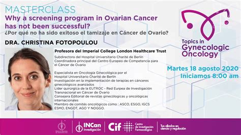 Dra Christina Fotopoulou Why A Screening Program In Ovarian Cancer