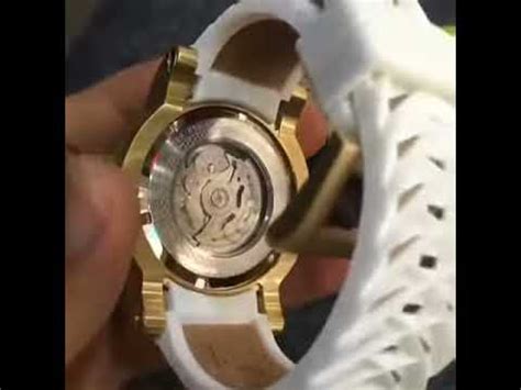 Rel Gio Invicta Yakuza Dourado Branco Masculino Youtube