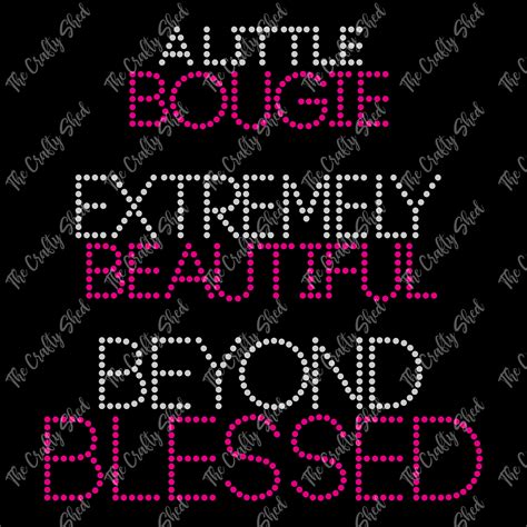 Bougie Beautiful Blessed Rhinestone Transfer The Crafty Shed