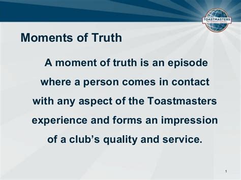 Moments Of Truth Powerpoint