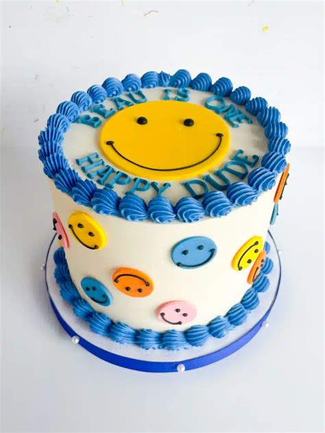 Smiley Face Birthday Cake - Whipped Bakeshop Philadelphia