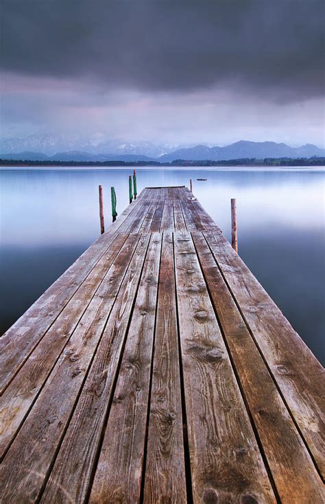 Tranquil Scene With Boat At Lake By Wingmar