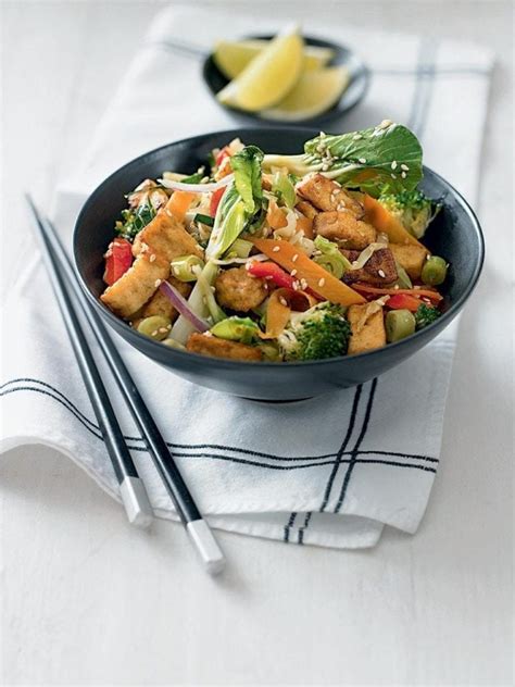 Quick Sesame Tofu And Pak Choi Stir Fry Recipe Delicious Magazine