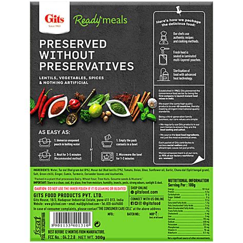 Buy Gits Ready Meals Dal Tadka 300 Gm Carton Online At Best Price of Rs ...