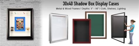 Top 30x40 Wood And Metal Framed Shadow Box Display Cases Available Now Shadowboxes