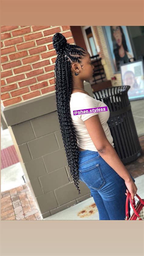 Goddess Braids Half Up Half Down