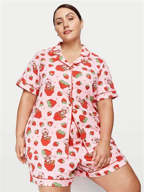 P A Plus Strawberry Shortcake Pj Set Plus Size Women Plus Size