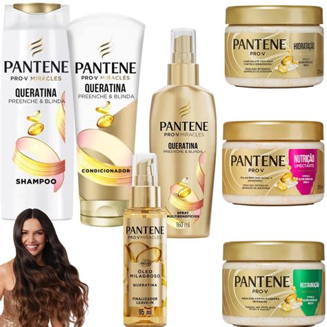 Kit Pantene Pro V Queratina Miracles Hidratação Intensiva Óleo