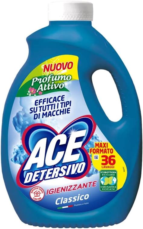 Ace Detersivo Classico Igienizzante X Lavaggi Amazon It Salute E