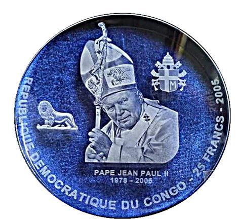 Francs Pope John Paul Ii Democratic Republic Of The Congo