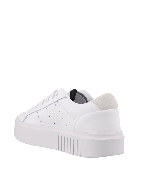 Adidas Originals Leather Sleek Super Sneakers In White Lyst