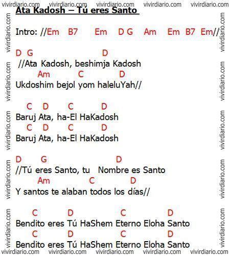 Acordes Ata Kadosh – Tú eres Santo - Amiel Barletta, Letra y acordes ...