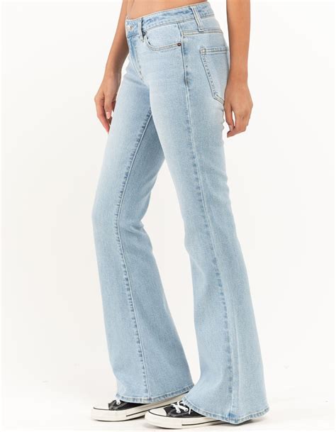 Rsq Womens Low Rise Flare Jeans Light Wash Tillys