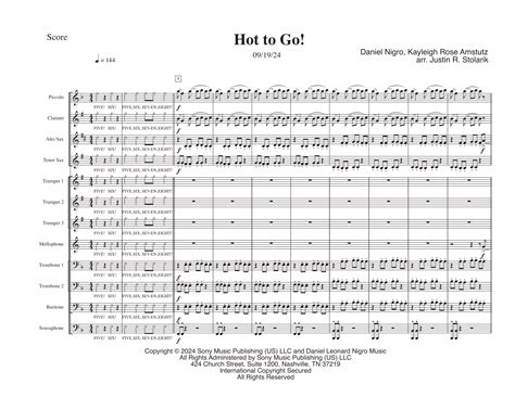 Hot To Go Score Only Arr Justin R Stolarik By Chappell Roan Sheet Music For Marching Band