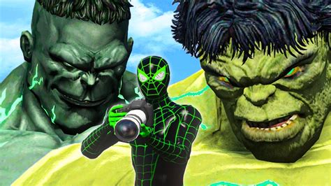 Green Spider Man Vs Hulk Vs Immortal Hulk Youtube