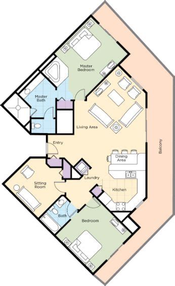 Wyndham Palm Aire 2 Bedroom Deluxe Floor Plan | www.resnooze.com