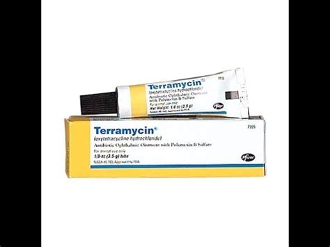 Terramycin Antibiotic Ointment for Eye Infection Treatment for Dogs, 0.125oz Tube - Pupper Brand