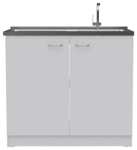 Gewnee Brookeline Rectangle 2 Door Utility Sink And Cabinet White